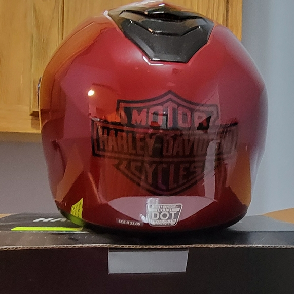 Candy Apple Red Women's Harley Davidson Helmet - Size Small - Picture 4 of 5